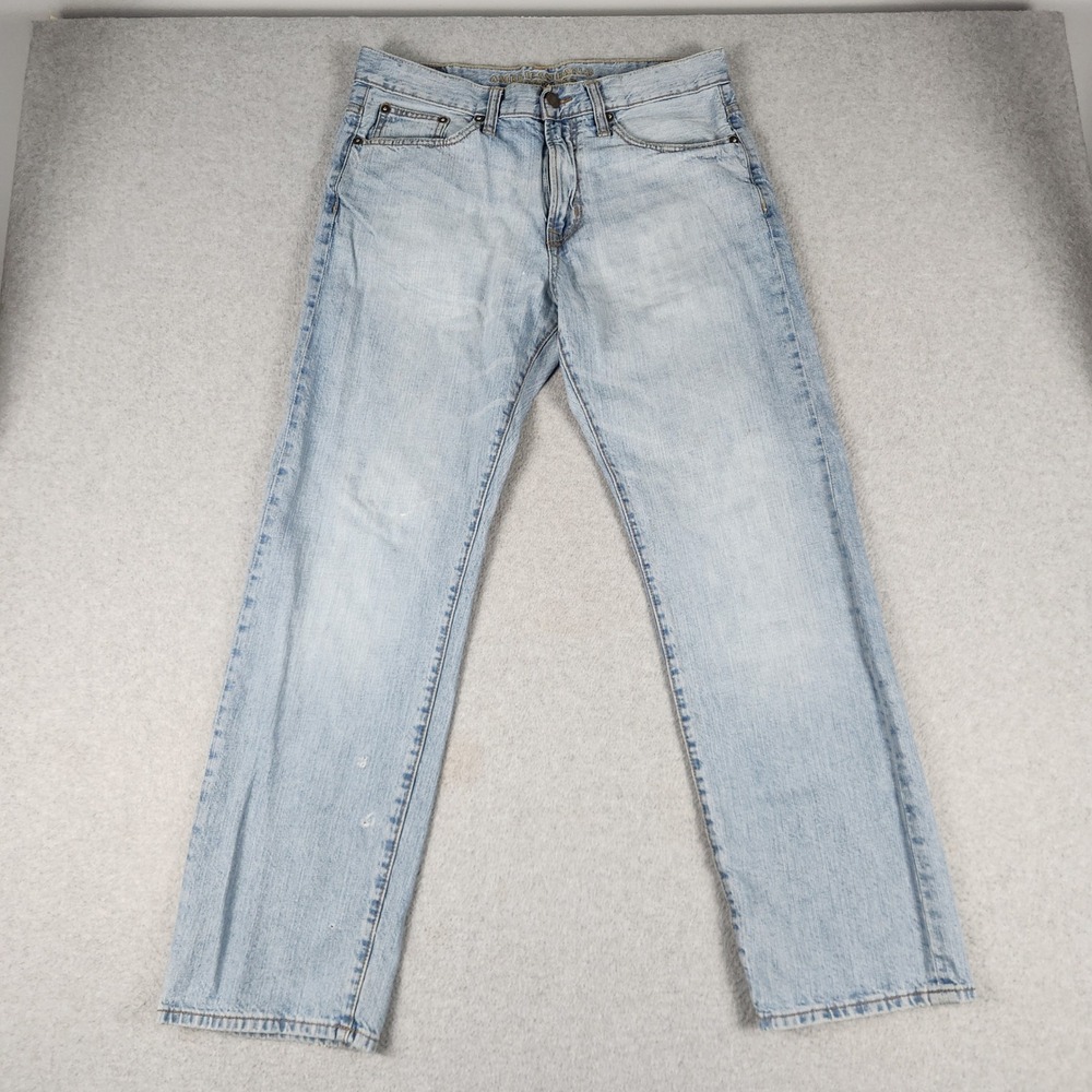 American Eagle Outfitters Relaxed Fit Straight Leg Jeans Mens 32x32 Blue Cotton